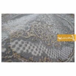 فرش گرد طوسی طرح روناک3