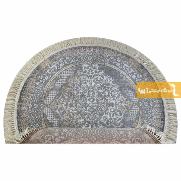 فرش گرد طوسی طرح روناک8
