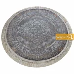 فرش گرد طوسی طرح روناک5