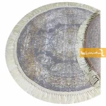 فرش گرد طوسی طرح رویال4