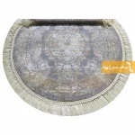 فرش گرد طوسی طرح رویال13