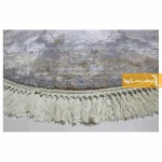 فرش گرد طوسی طرح رویال12