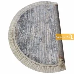 فرش گرد طوسی طرح صحرا13