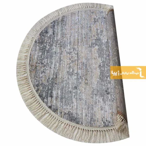 فرش گرد طوسی طرح صحرا13