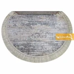 فرش گرد طوسی طرح صحرا5