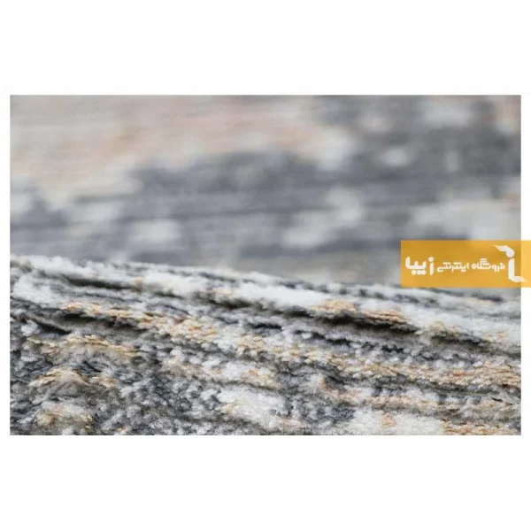 فرش گرد طوسی طرح صحرا3