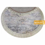 فرش گرد طوسی طرح صحرا2