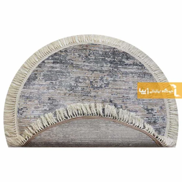 فرش گرد طوسی طرح صحرا11