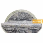 فرش گرد طوسی طرح صحرا10