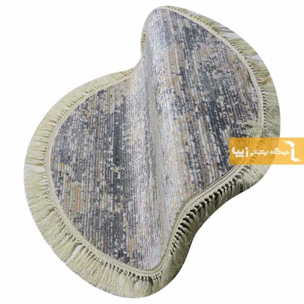 فرش گرد طوسی طرح صحرا8