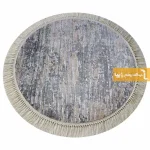فرش گرد طوسی طرح صحرا7