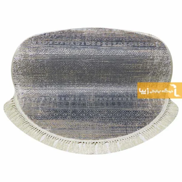 فرش گرد طوسی طرح طنجه11