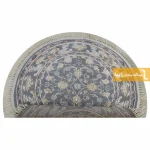 فرش گرد طوسی طرح زنبق2