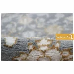فرش گرد طوسی طرح زنبق4