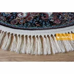 فرش گرد سرمه ای طرح هیوا10