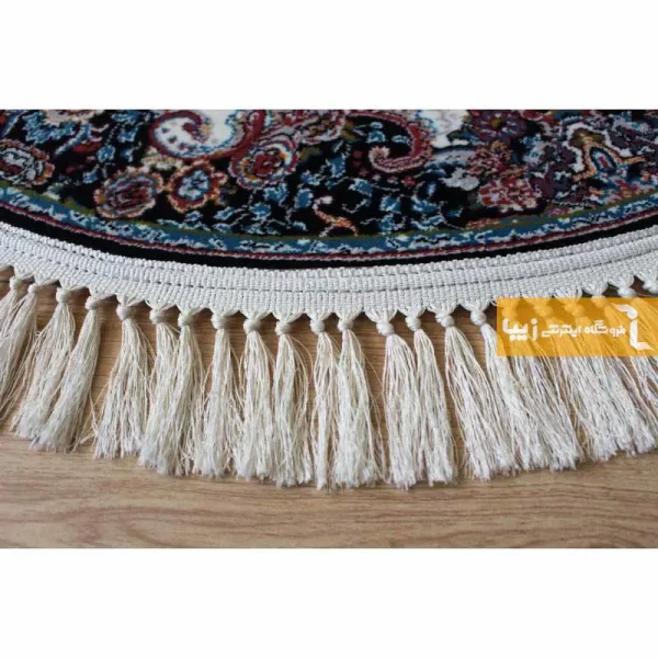 فرش گرد سرمه ای طرح هیوا10