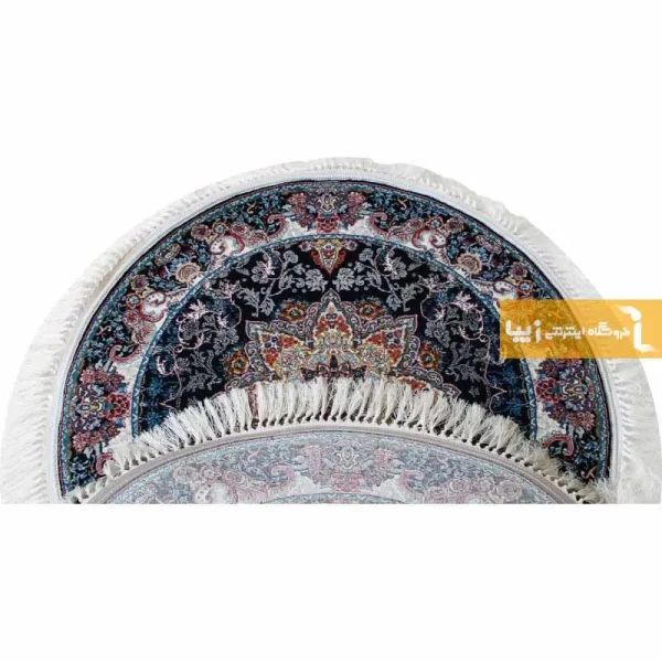 فرش گرد سرمه ای طرح هیوا8