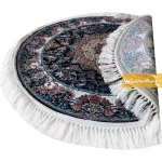 فرش گرد سرمه ای طرح هیوا7