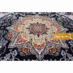 فرش گرد سرمه ای طرح هیوا6