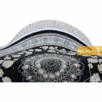 فرش گرد سرمه ای طرح اصفهان4