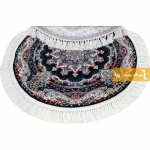 فرش گرد سرمه ای طرح نیلا6