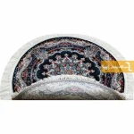 فرش گرد سرمه ای طرح نیلا11