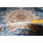 فرش گرد سرمه ای طرح فیروزه3