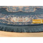 فرش گرد سرمه ای طرح فیروزه11