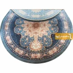 فرش گرد سرمه ای طرح فیروزه9