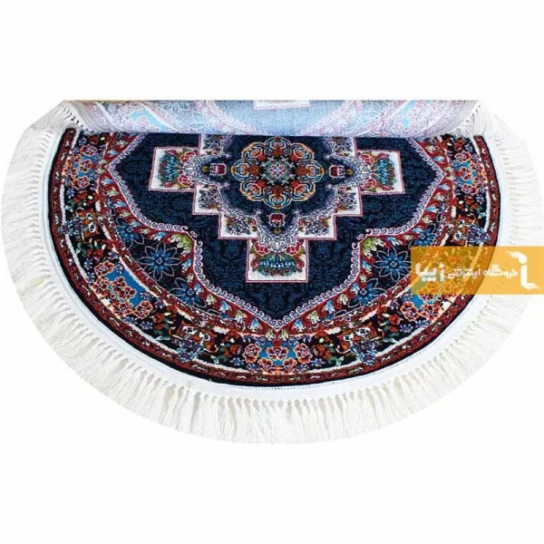 فرش گرد سرمه ای طرح ناردون4