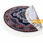 فرش گرد سرمه ای طرح ناردون8