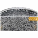 فرش گرد نقره ای طرح شاهسوند10