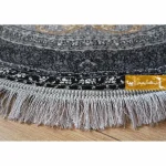 فرش گرد نقره ای طرح شاهکار3