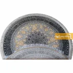 فرش گرد نقره ای طرح شاهکار9