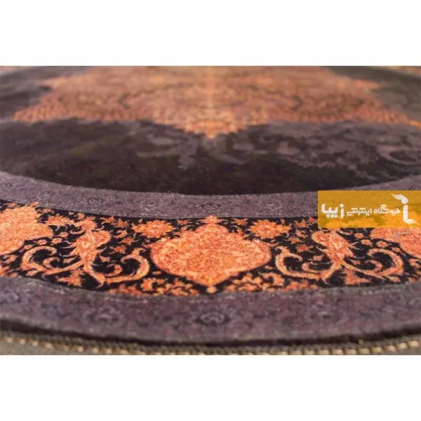 فرش گرد بنفش طرح آمیتیست5