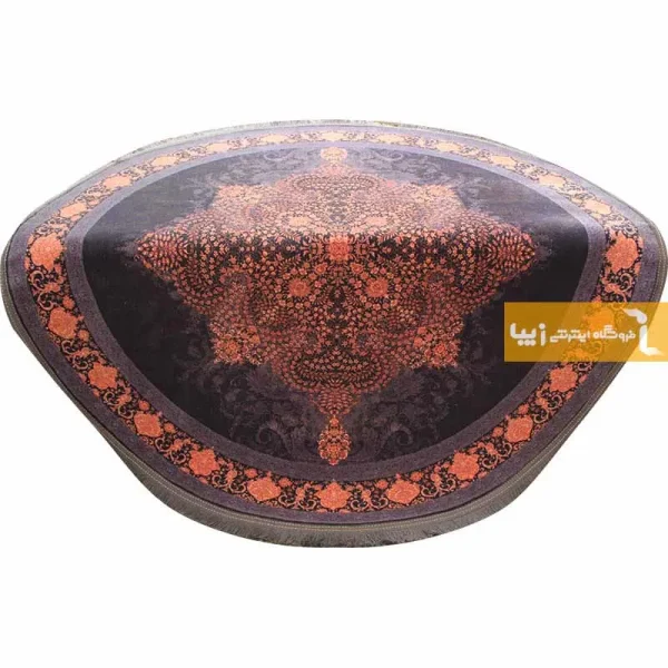 فرش گرد بنفش طرح آمیتیست4