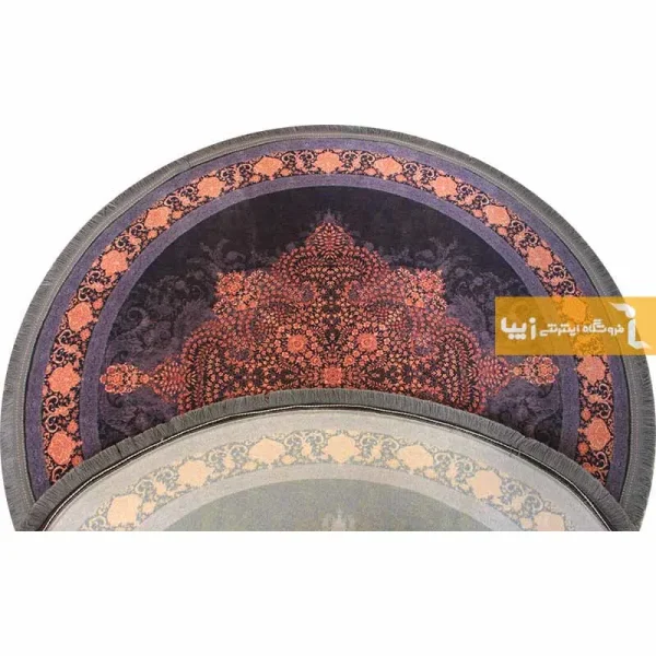 فرش گرد بنفش طرح آمیتیست10