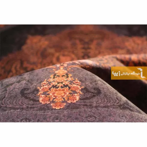 فرش گرد بنفش طرح آمیتیست8