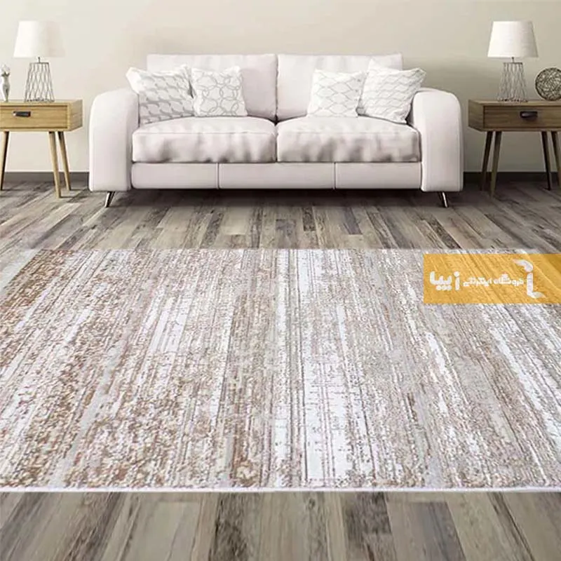 فرش کرم طرح ارژن1