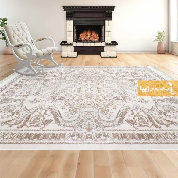 فرش کرم طرح آرشا1