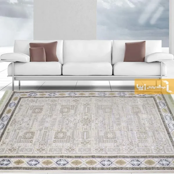 فرش کرم طرح کمند1