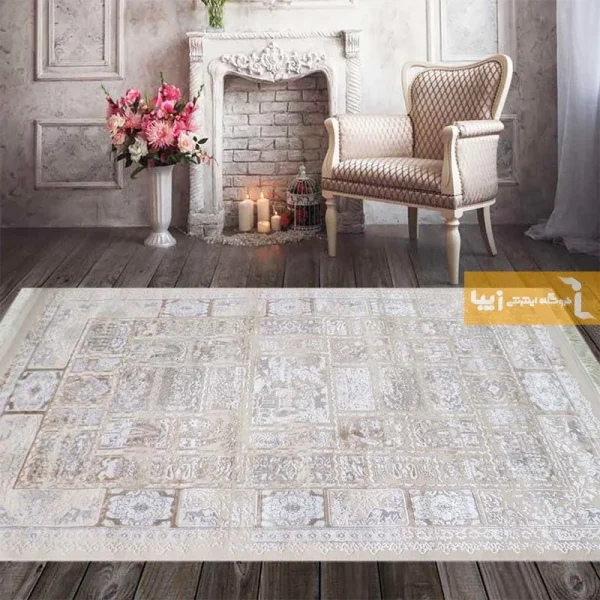فرش کرم طرح نگار1