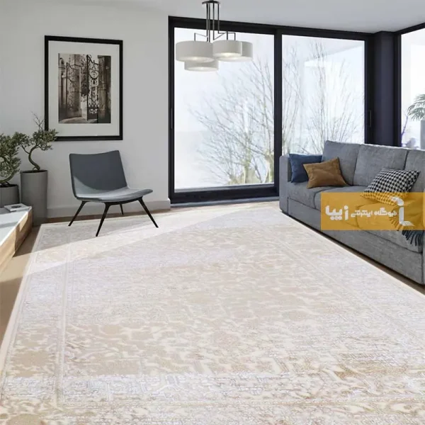 فرش کرم طرح سوگند1