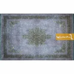 فرش سرمه ای طرح عقیق آبی3