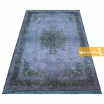 فرش سرمه ای طرح عقیق آبی2