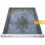 فرش سرمه ای طرح عقیق آبی8