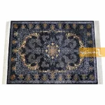 فرش سرمه ای طرح باغ بهشت2