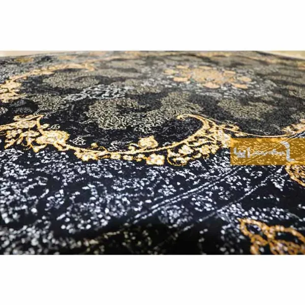 فرش سرمه ای طرح باغ بهشت12