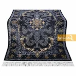 فرش سرمه ای طرح باغ بهشت9