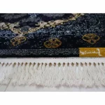 فرش سرمه ای طرح باغ بهشت7